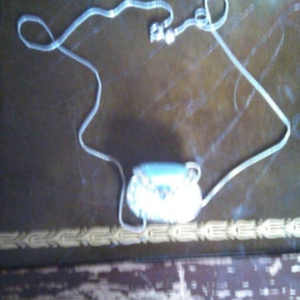 Sterling Silver Purse Pendant Necklace